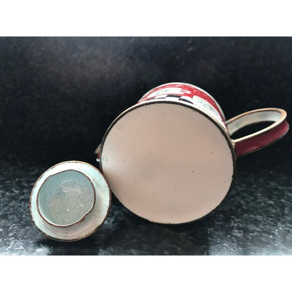 Vtg Pottery Hand Painted Teapot Empress Arts 1999 Decorative Miniature Tea Cups - Picture 8 of 9